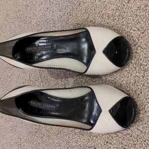 Ralph Lauren Collection Peep Toe Pumps